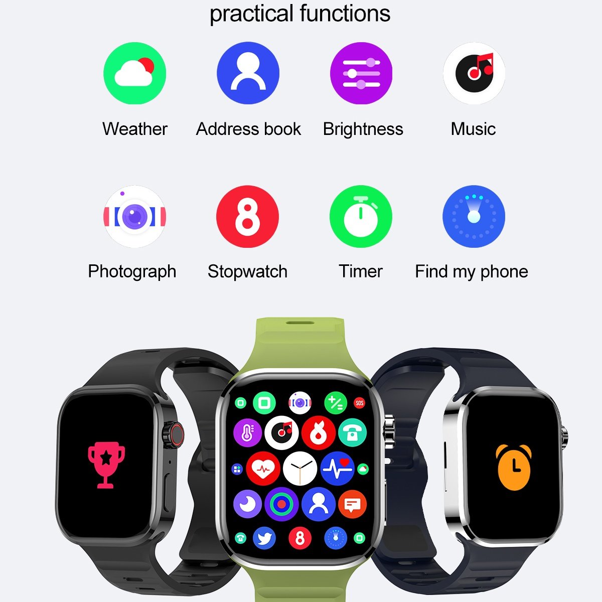 Trending New Electronic Waterproof Relojes for Apple BT Call Smartwatches Sleep Monitoring Fitness GPS Tracker Sport Smart Watch